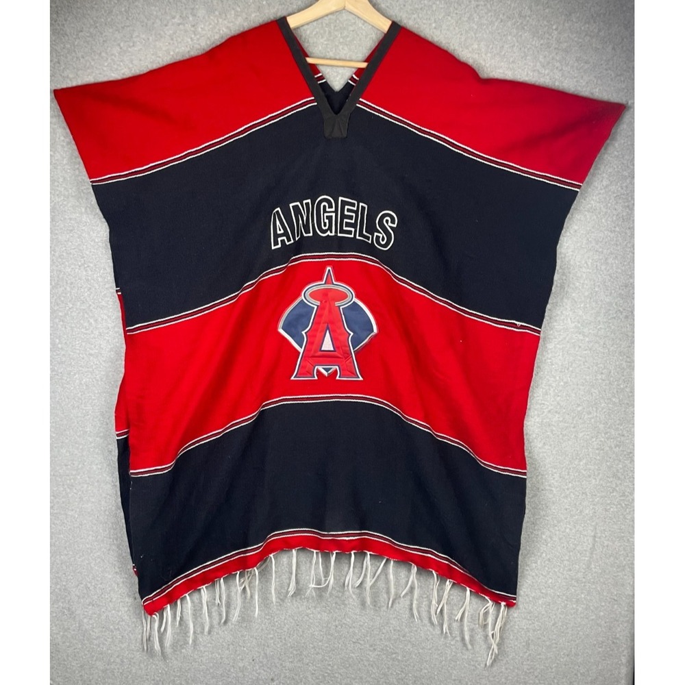 Anaheim Angels Mexican Poncho Embroidered Serape Heavyweight Warm Baseball MLB